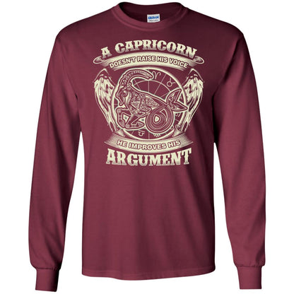 Capricorn Dosent Raise His Voice He Improve His Argument Maroon