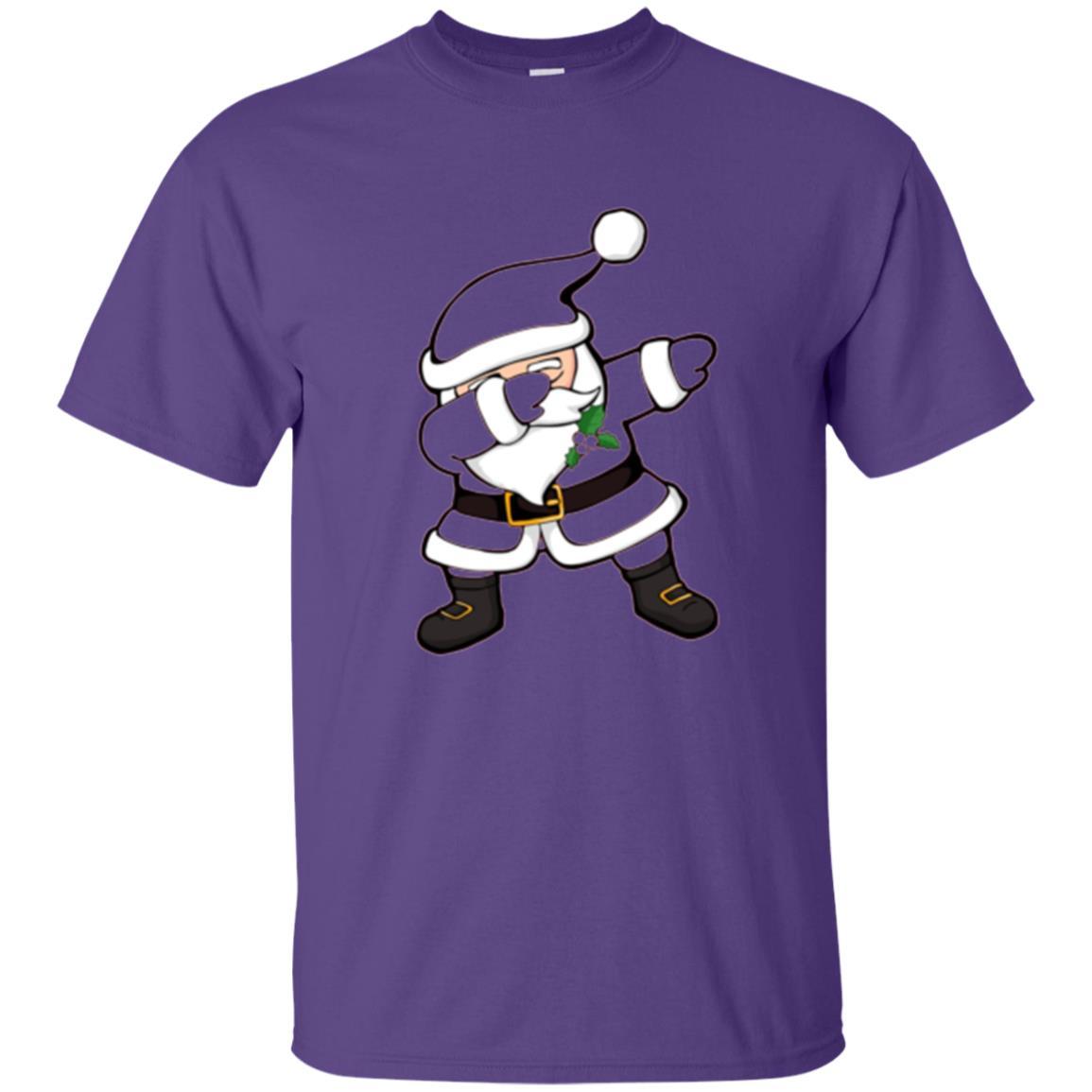 Merry Christmas T-shirt Dabbing Santa Claus Purple