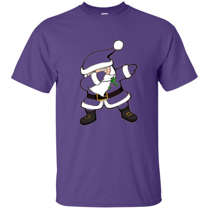 Merry Christmas T-shirt Dabbing Santa Claus Purple