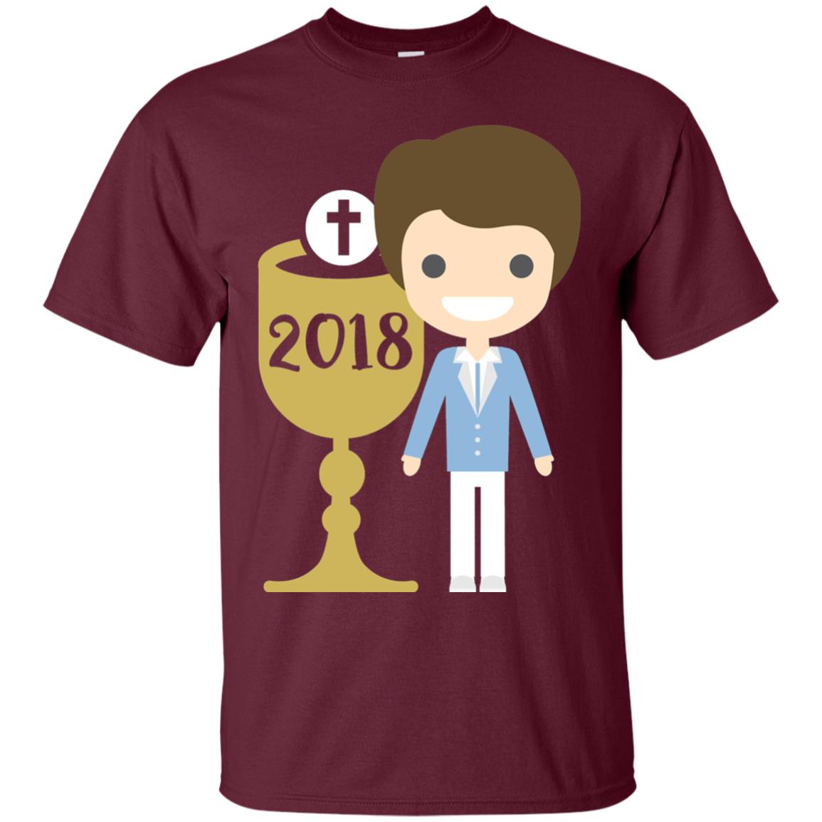 First Communion 2018 1st Holy Communion Shirt Maroon