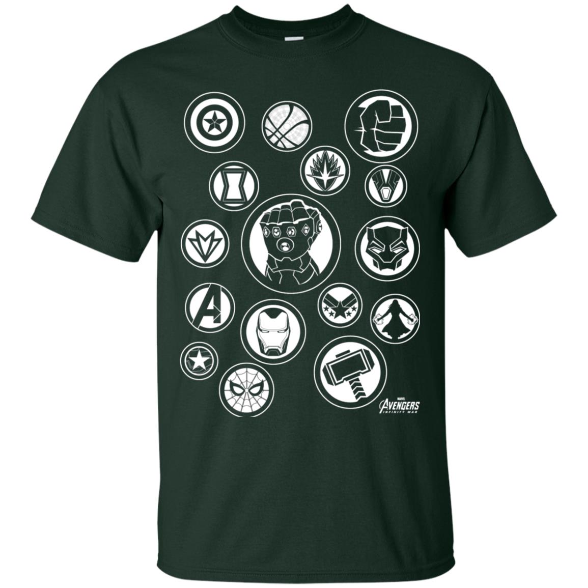 Infinity War Tonal Hero Icon Movie T-shirt Forest