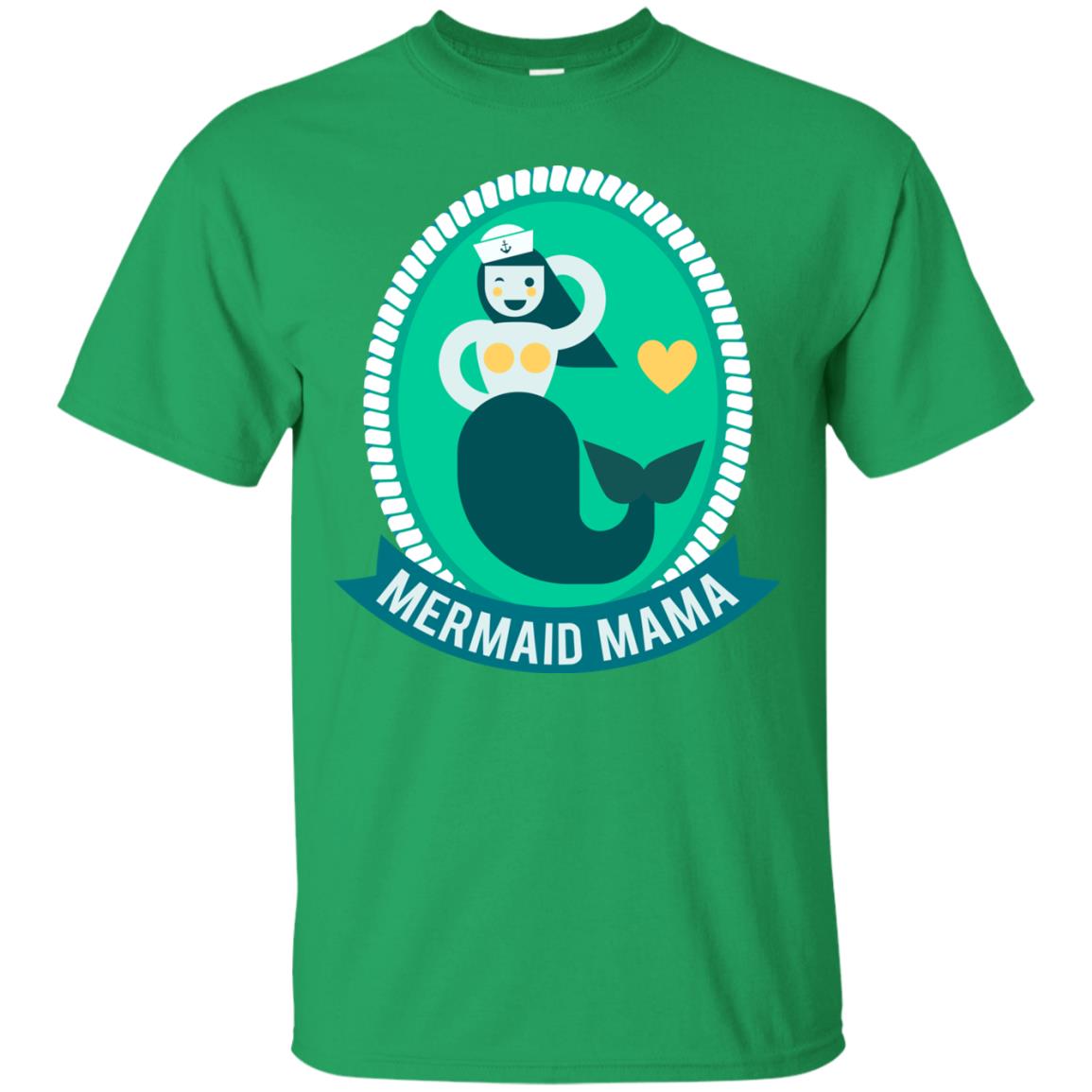 Mermaid Mama Cool Shirt For Grandma Love Mermaid Irish Green