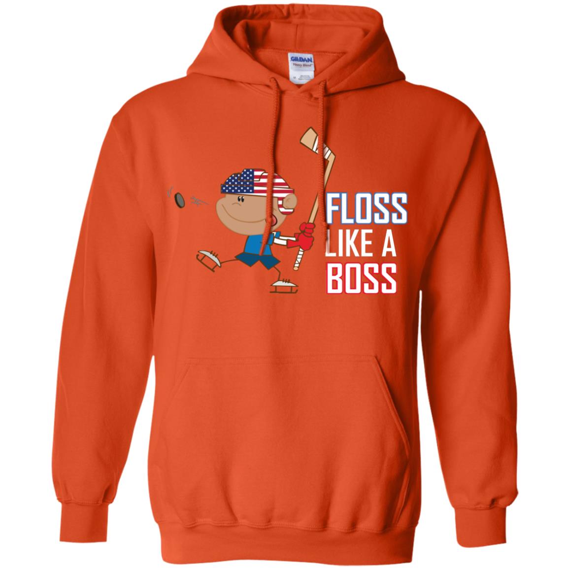 Floss Like A Boss Shirt For Hockey Players Orange