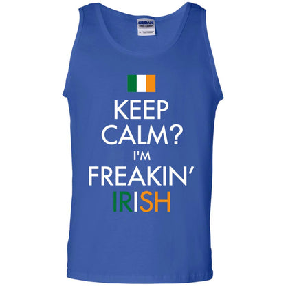 Keep Calm I_m Freakin_ Irish Saint Patrick_s Day Shirt Royal