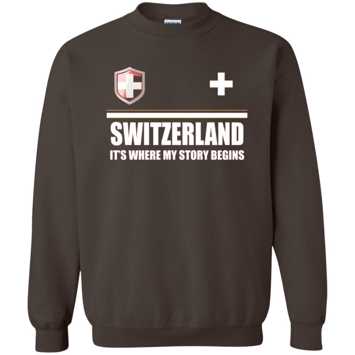 Switzerland Flag T-shirt Dark Chocolate