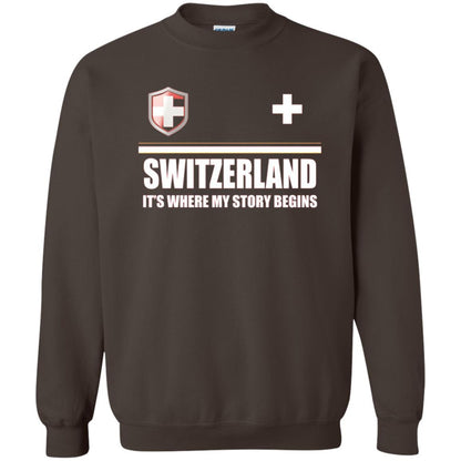 Switzerland Flag T-shirt Dark Chocolate