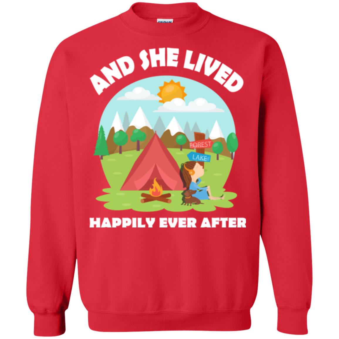 And She Lived Happily Ever After T-shirt Red