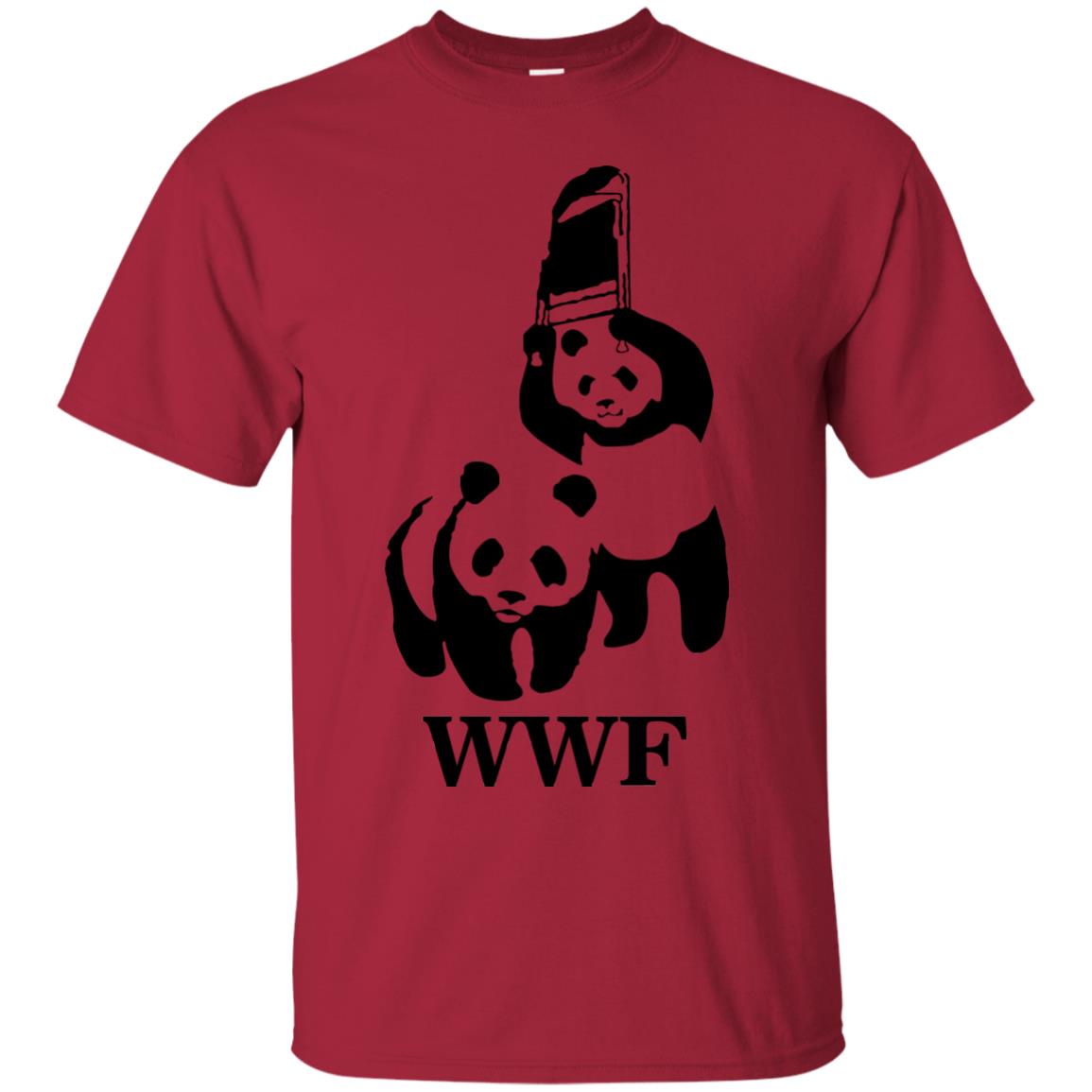 World Wildlife Fund Funny Panda Shirt Cardinal