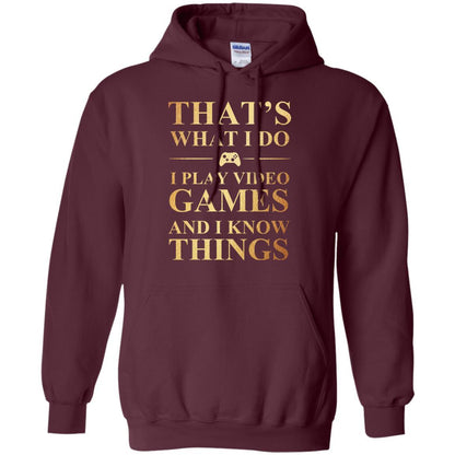 Gamer T-shirt That's What I Do I Play Video Games Maroon