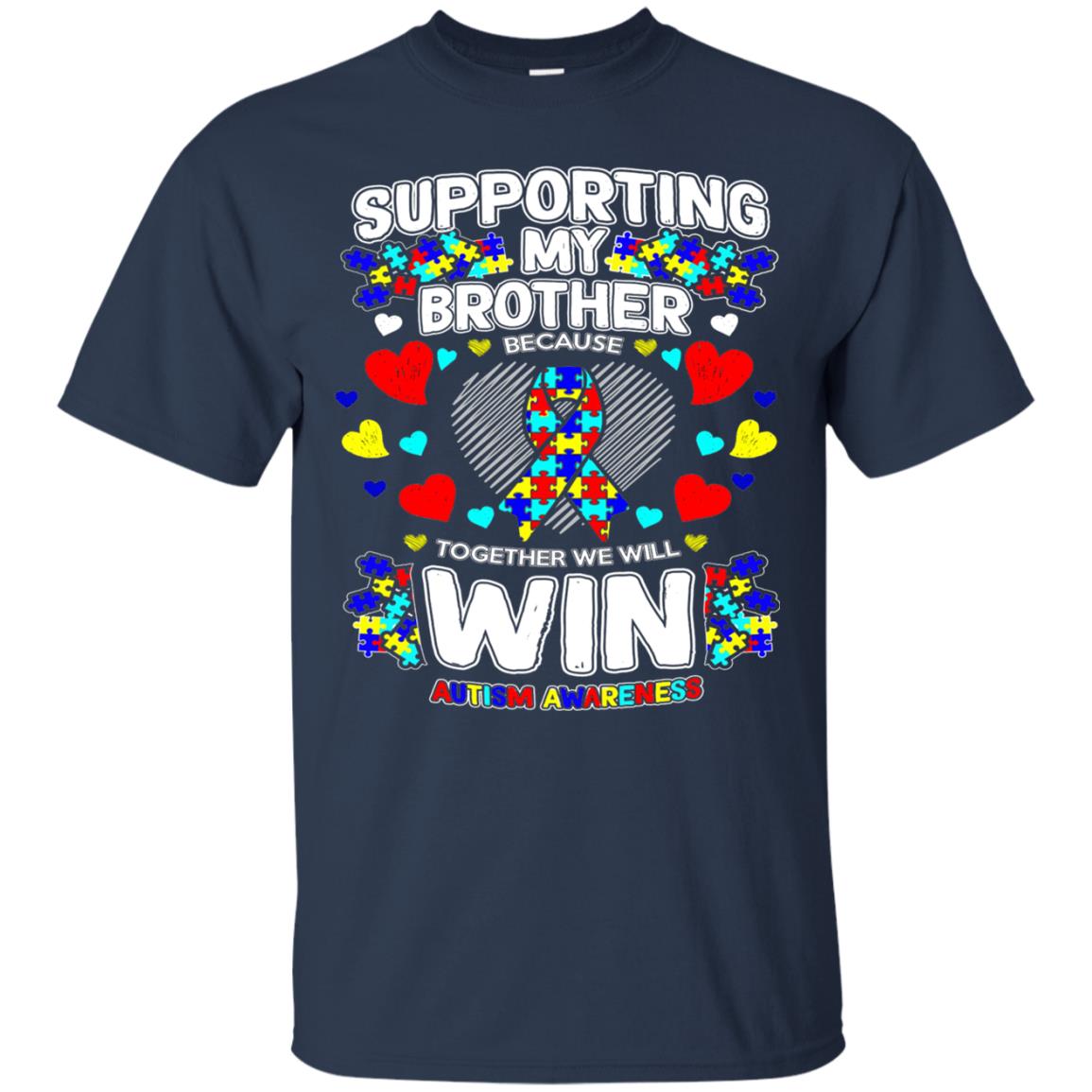 Autism Awareness Shirts For Supporting My Brother Navy