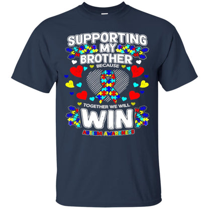 Autism Awareness Shirts For Supporting My Brother Navy