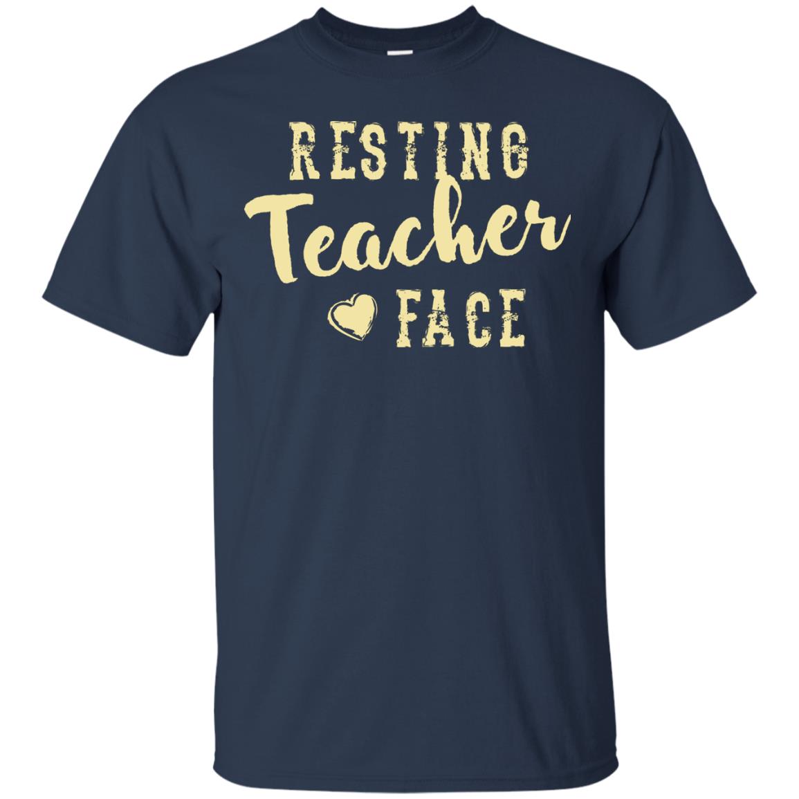 Resting Teacher Face T-shirt Navy