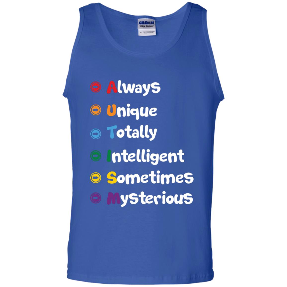 Always Unique Totally Intelligent Autism Awareness T-shirt Royal