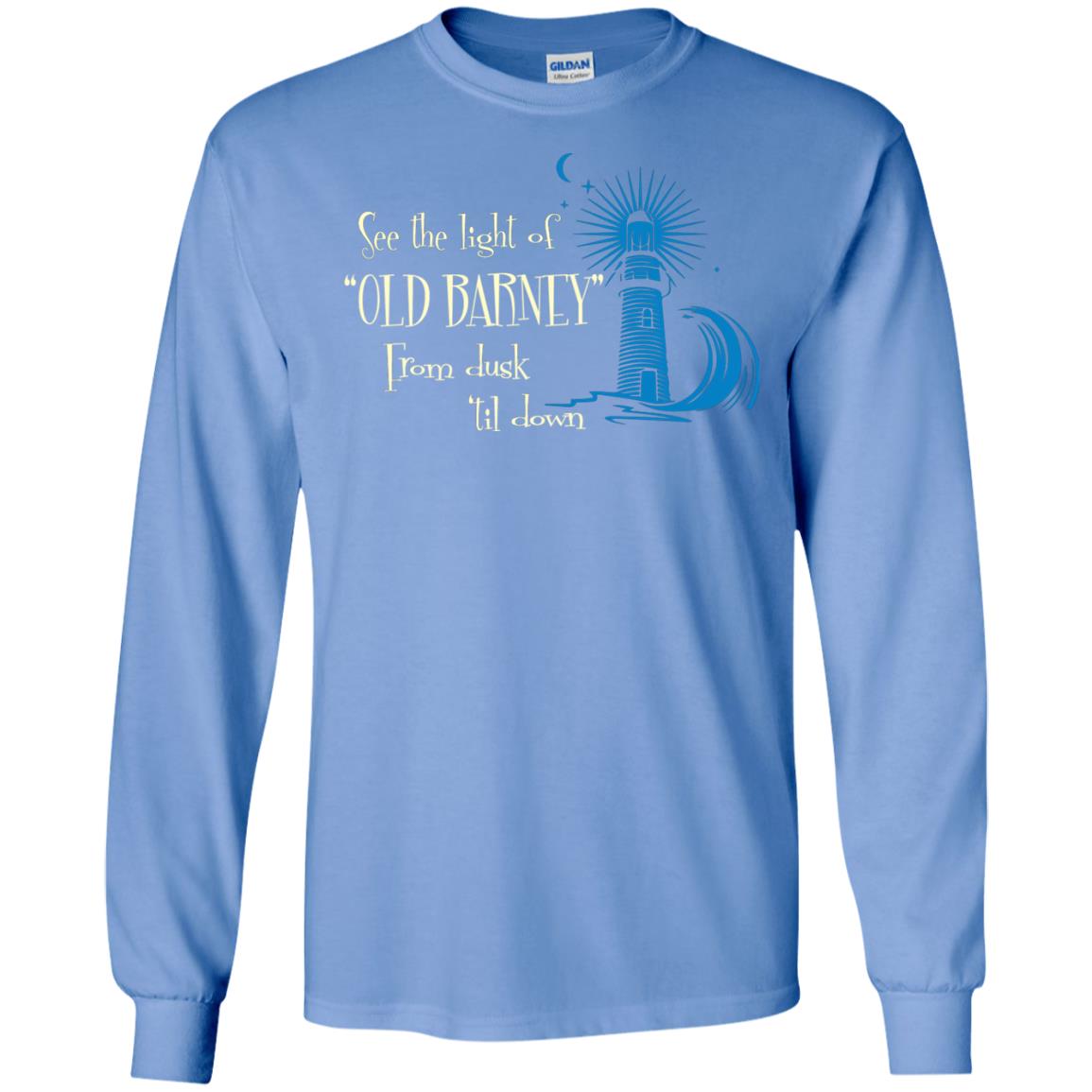 Lighthouse T-shirt See The Light Of Old Barney From Dusk Til Down Carolina Blue