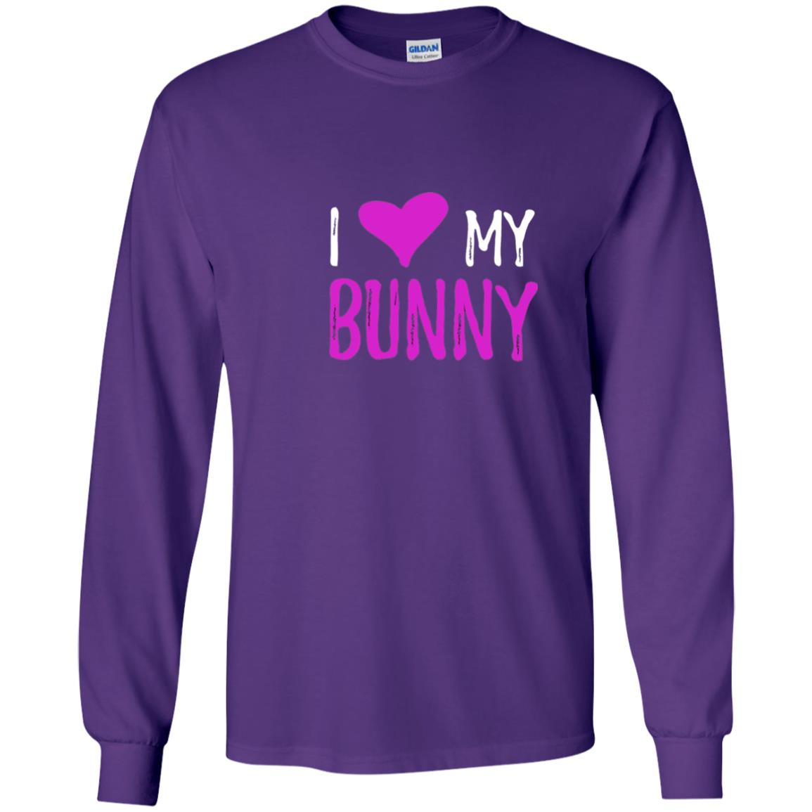 Bunny Rabbit Mom Shirt I Love My Bunny Purple