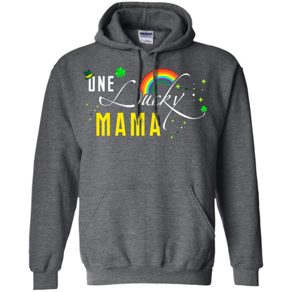 One Lucky Mama St. Patrick_s Day T-shirt Dark Heather