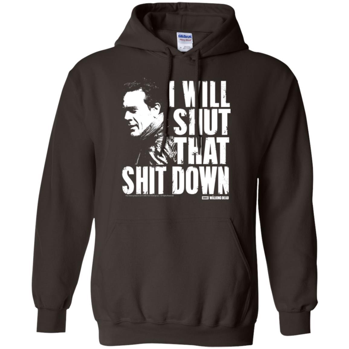 Film T-shirt I Shut That Shit Down Dark Chocolate