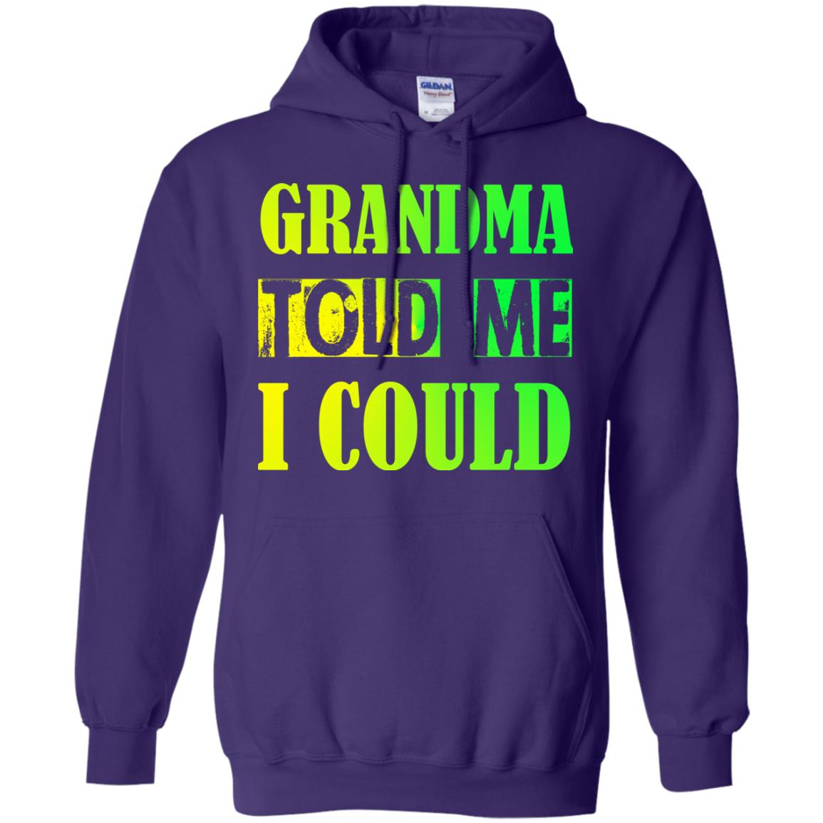 Grandma Told Me I Could Grandmom Shirt For Grandchild Purple