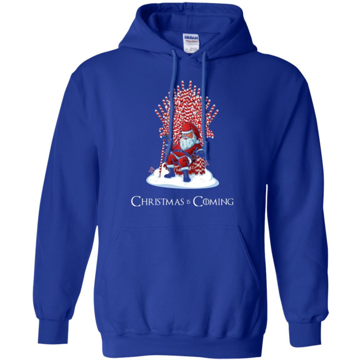 Funny Christmas T-shirt Santa Candy Cane Throne Royal