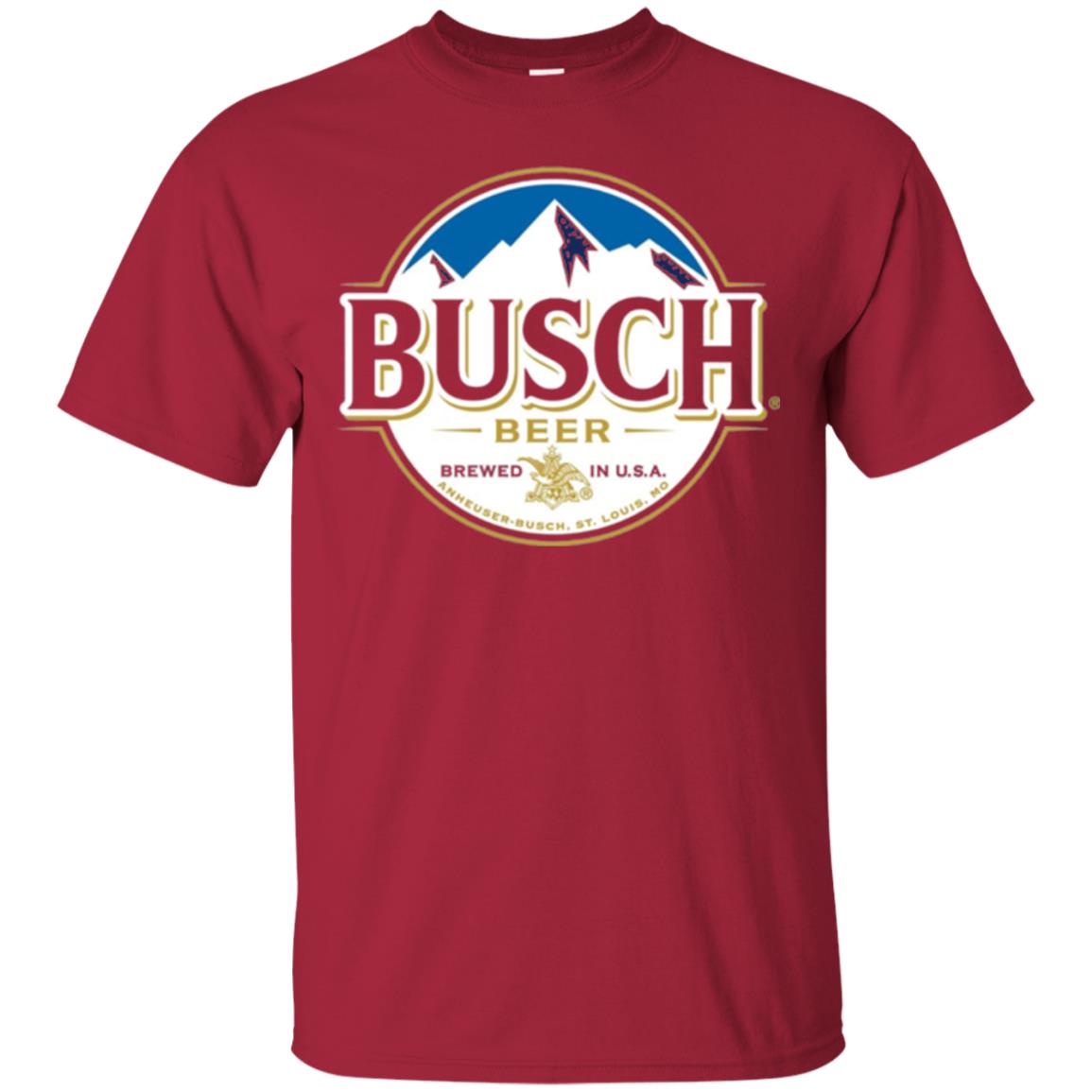 Beer Lovers T-shirt Busch Beer Cardinal