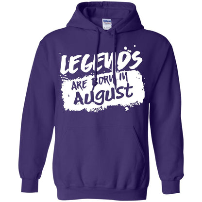 August Birthday Shirt Legends Are Born In August Purple
