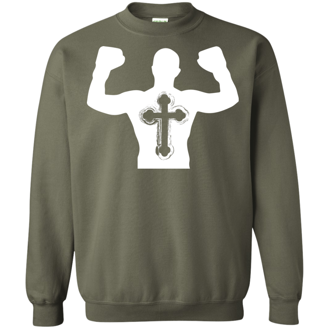 Christian Gym Exercise Workout T-shirt Military Green