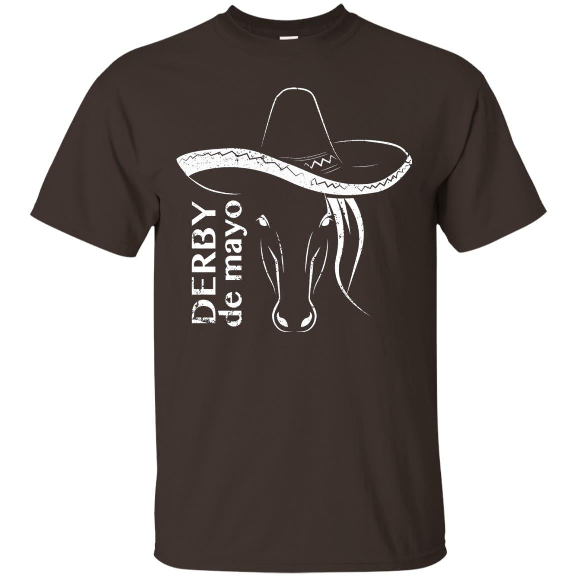 Derby De Mayo Sombrero Horse Race Shirt Dark Chocolate