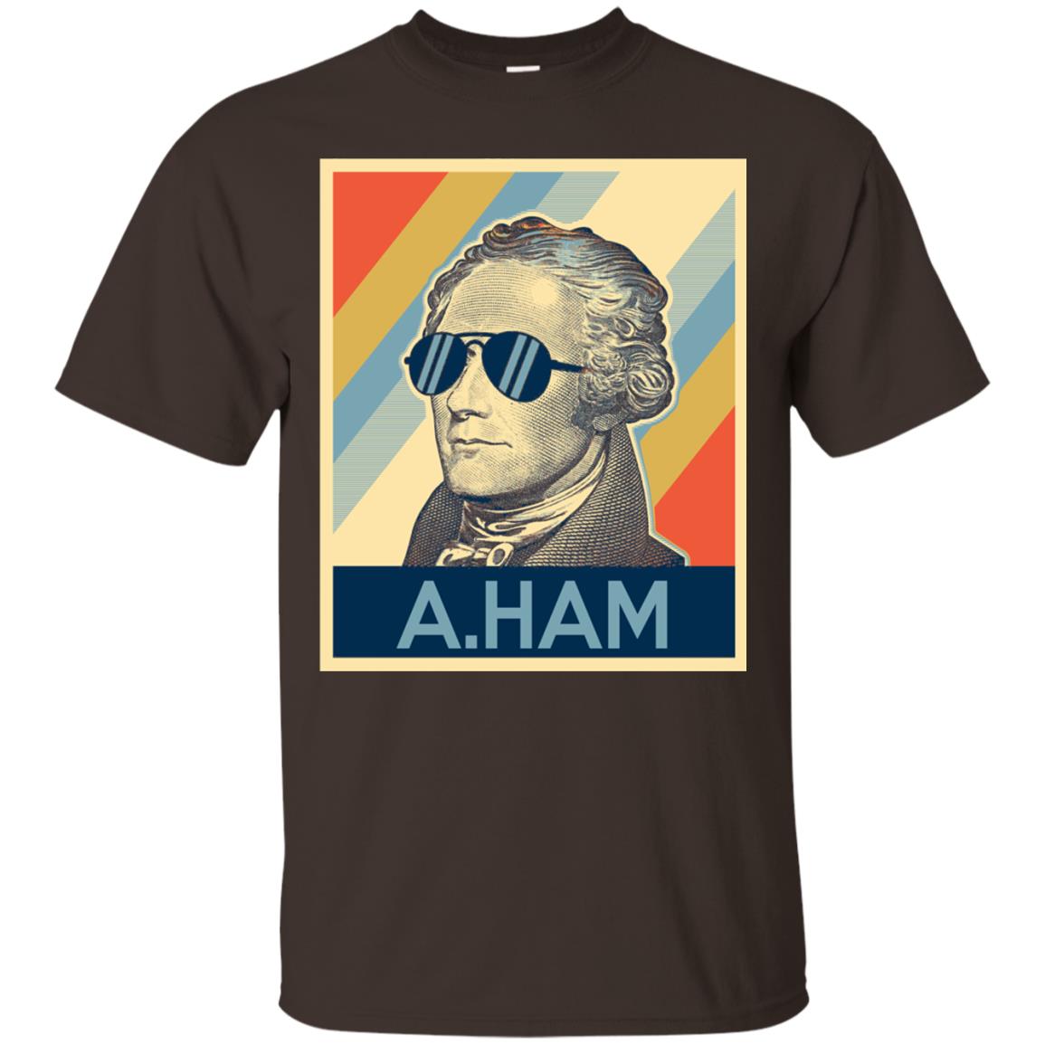 Hamilton Shirt Wearing Sunglasses Dark Chocolate