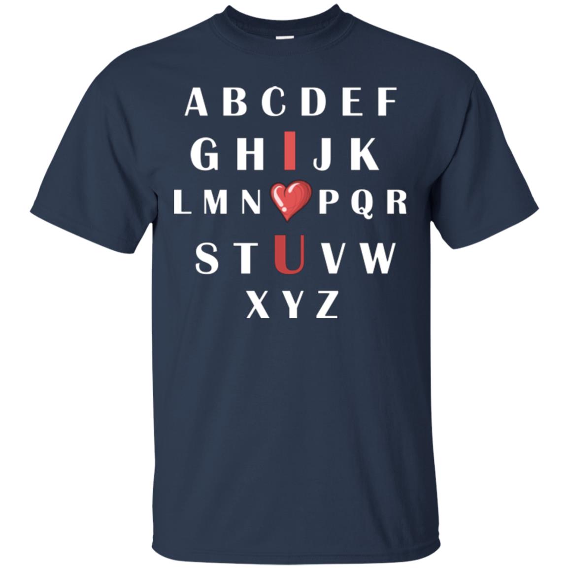 Alphabet I Love You T-shirt Navy