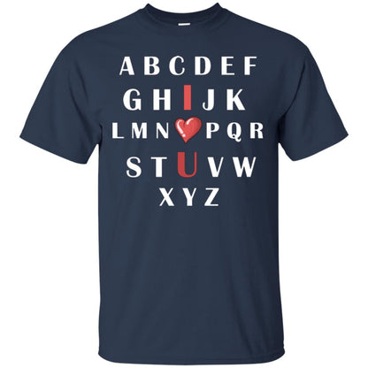 Alphabet I Love You T-shirt Navy