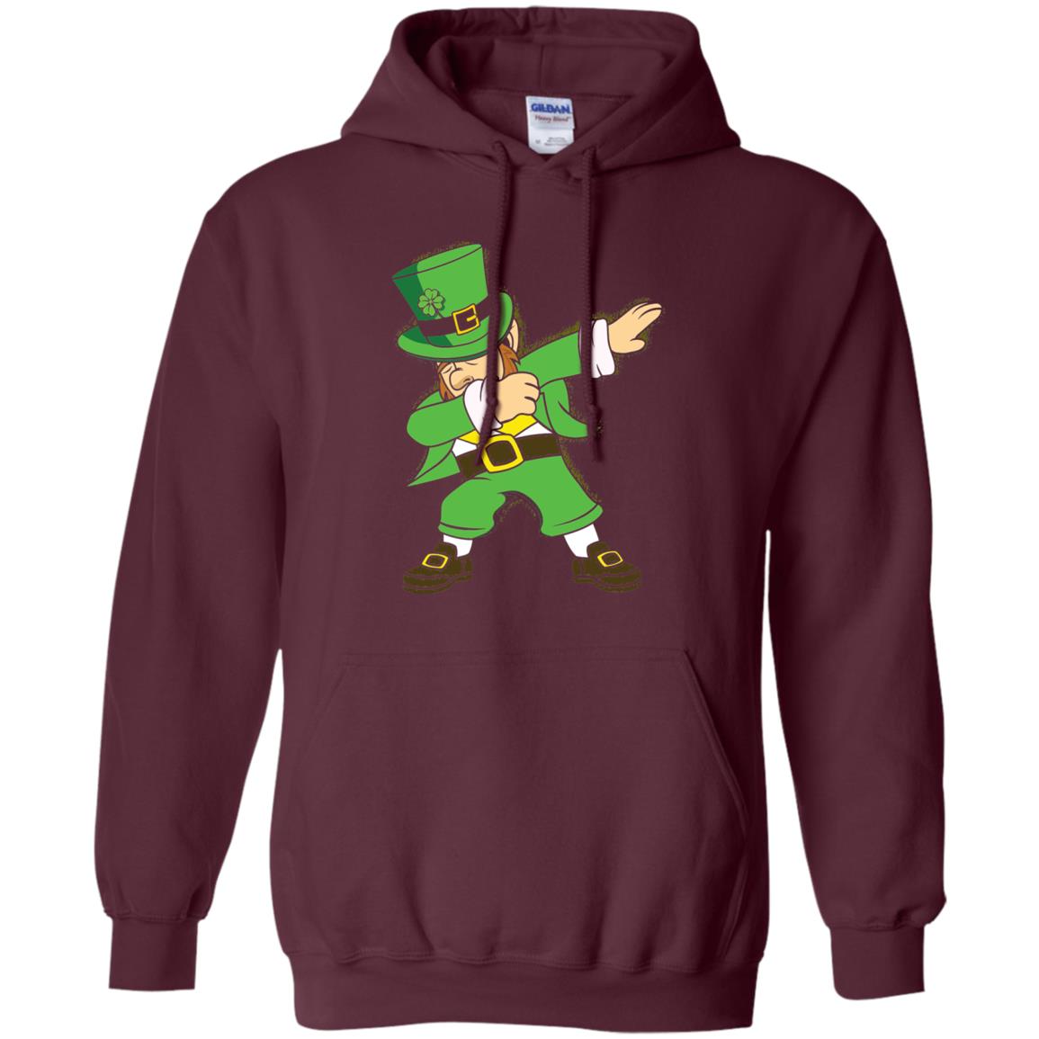 Dabbing Leprechaun Irish Dab Dance St Patrick_s Day T-shirt Maroon