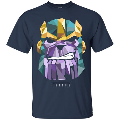 Thanos Low Poly Geometric Art Head Graphic T-shirt Navy