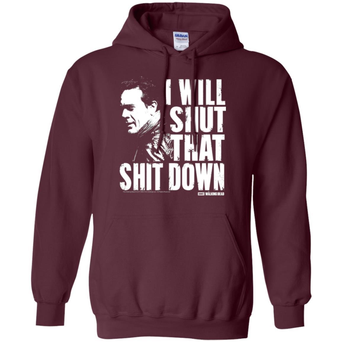 Film T-shirt I Shut That Shit Down Maroon