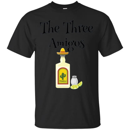 Cooking Lovers T-shirt The Three Amigos Tequila Salt Lime Black