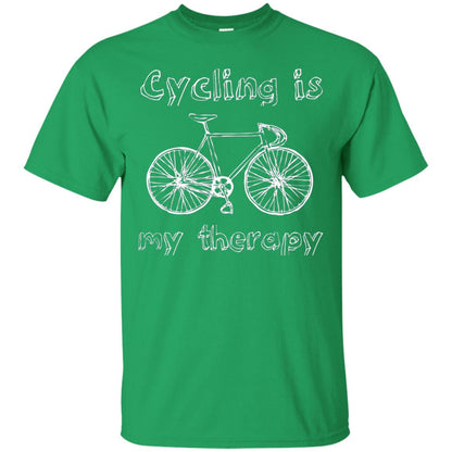 Cycling Is My Therapy Spin Class T-shirt Irish Green