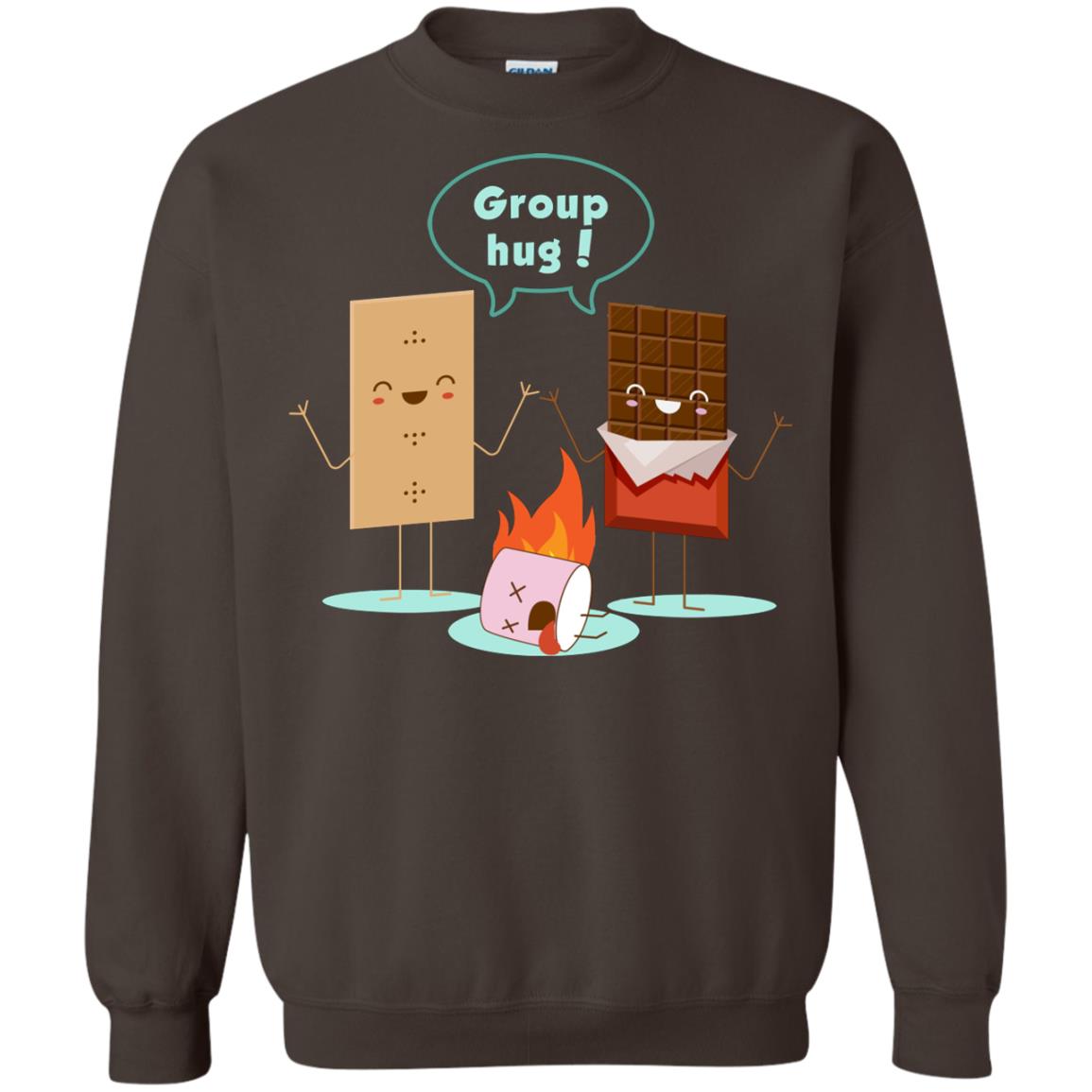 Funny Smores Chocolate Marshmallow Hiking Camping T-shirt Dark Chocolate