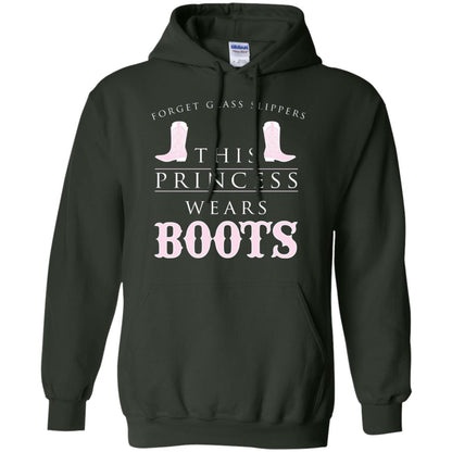 Forget Glass Slippers This Princess Wears Boots T-shirt Forest Green