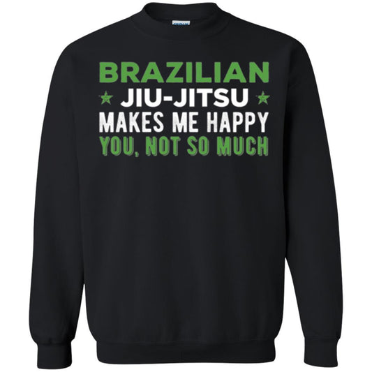 Brazilian Jiu Jitsu T-shirt Brazilian Jiu Jitsu Makes Me Happy Black