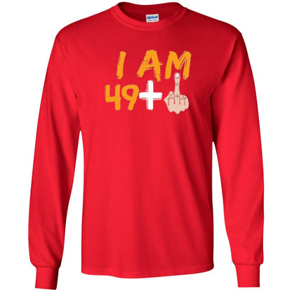 50th Birthday T Shirt I Am 49 Plus Red