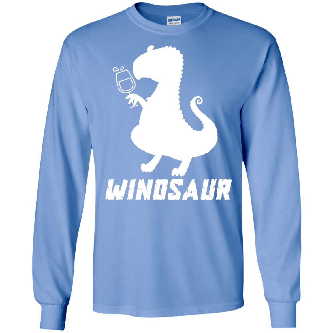 Drinking Party T-shirt Winosaur Wine Dinosaur Carolina Blue