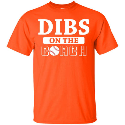 Dibs On The Coach Baseball T-shirt Orange