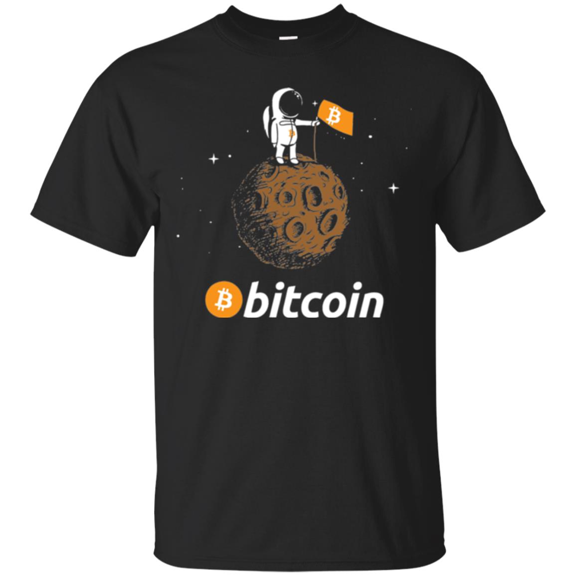 Bitcoin T-shirt Featuring Astronaut Black