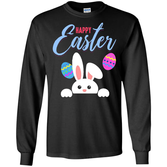 Emoji Bunny Egg Happy Easter Shirt Black