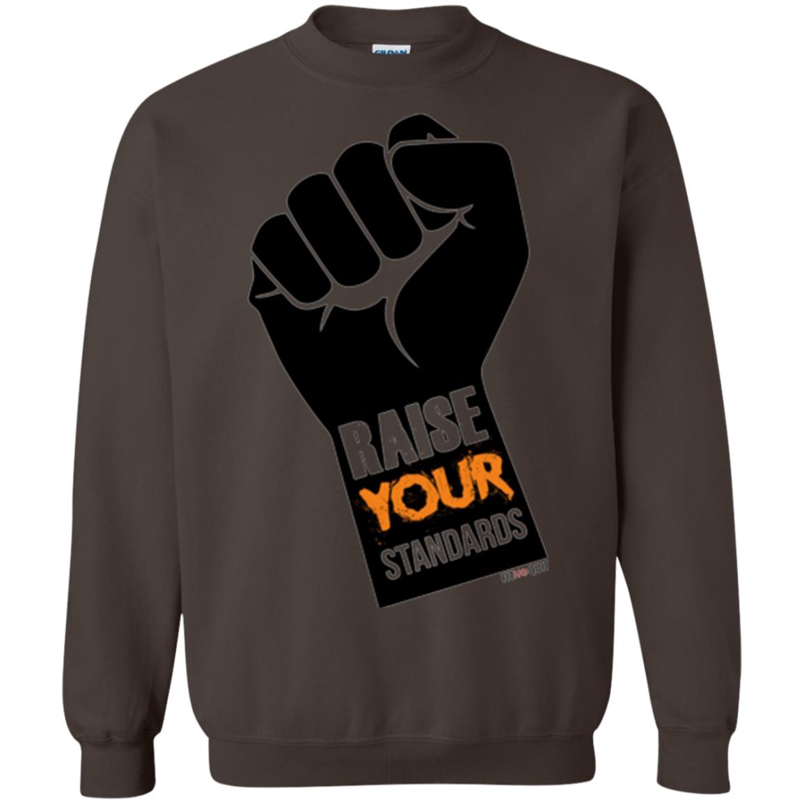 Raise Your Standards Motivatitonal Fitnoquit T-shirt Dark Chocolate