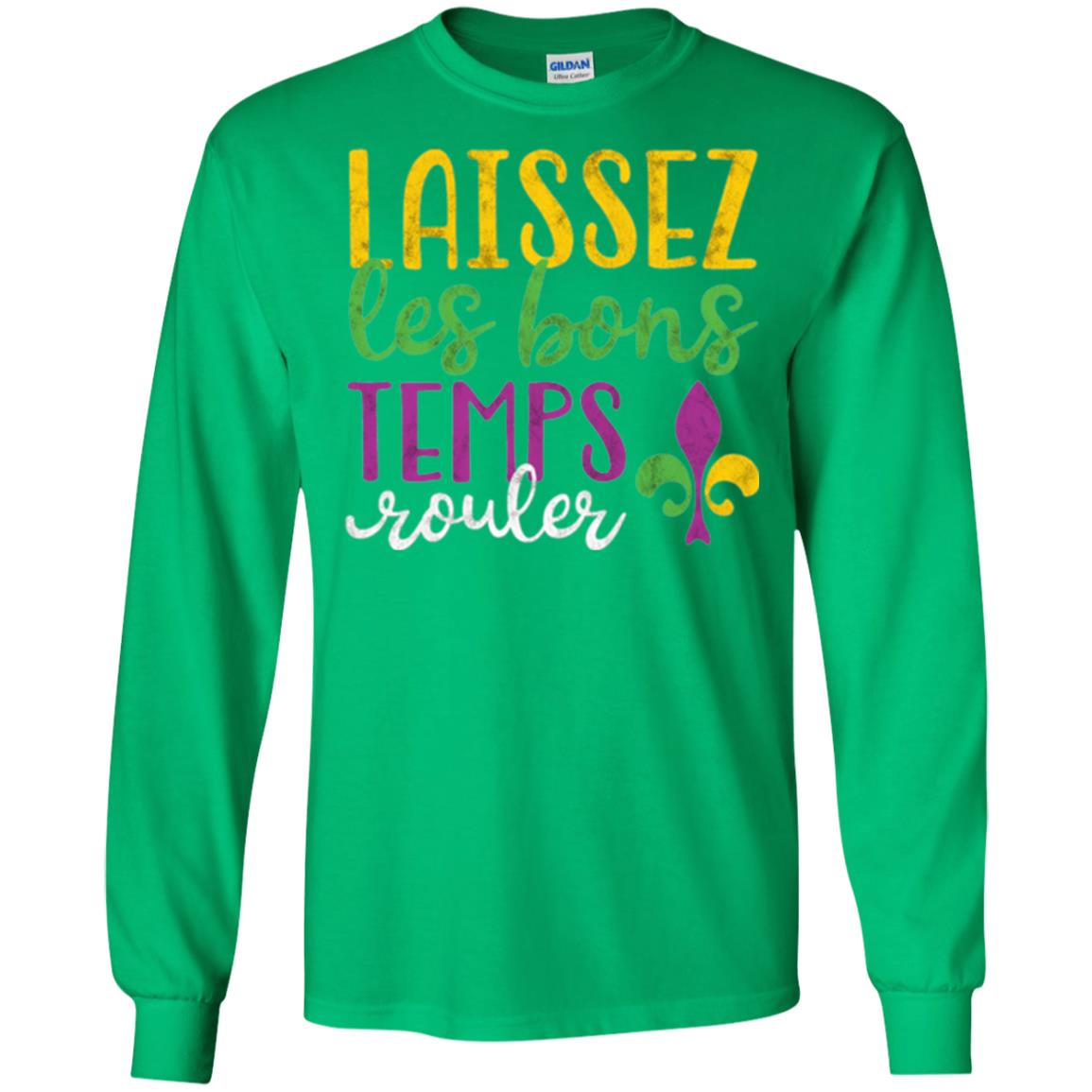 Mardi Gras T-shirt Laissez Les Bons Temps Rouler Irish Green
