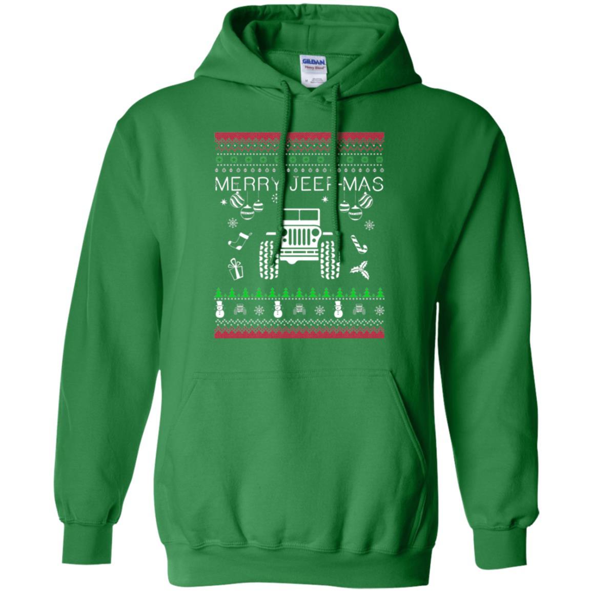 Christmas T-shirt Mery Jeep-mas Jeep Ugly Irish Green