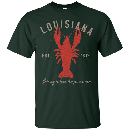 Louisiana Laissez Le Bon Temps Rouler Crawfish T-shirt Forest