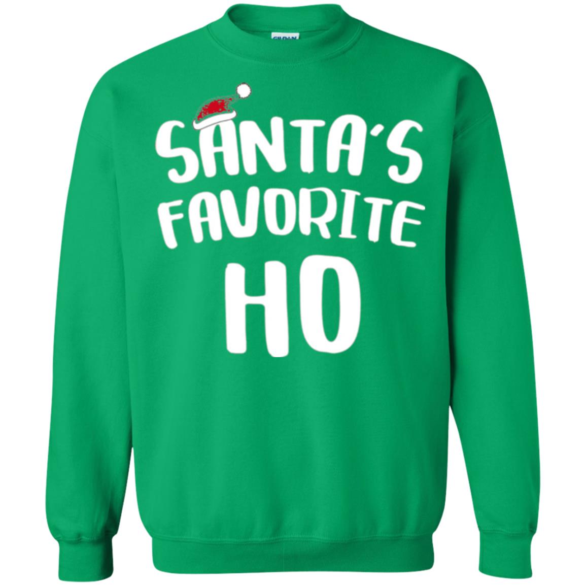 Christmas T-shirt Santa_s Favorite Ho Irish Green