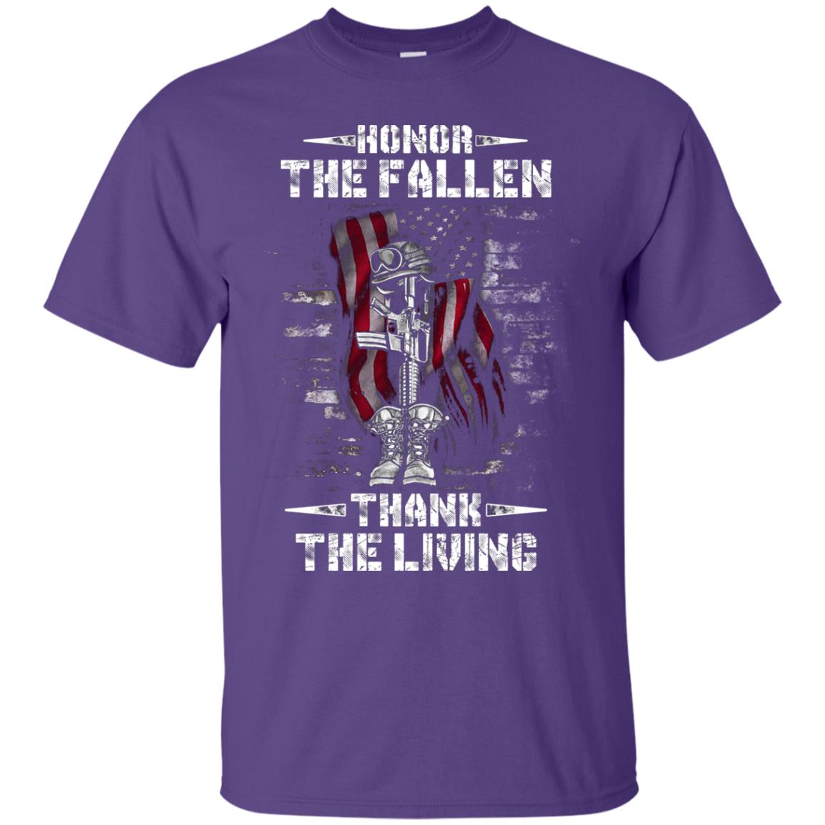 Honor The Fallen Thank The Living Memorial Day Shirt Purple