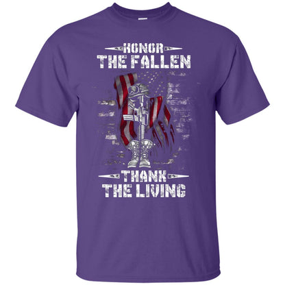 Honor The Fallen Thank The Living Memorial Day Shirt Purple